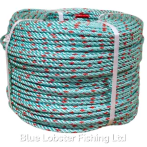 Medium Lay Rope 12 mm x 220 meters (Green / Red Fleck)