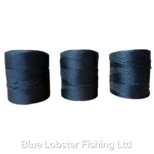 Twine 3mm-5mm, Polyethylene Braided Twine, Black, 2kg Spools